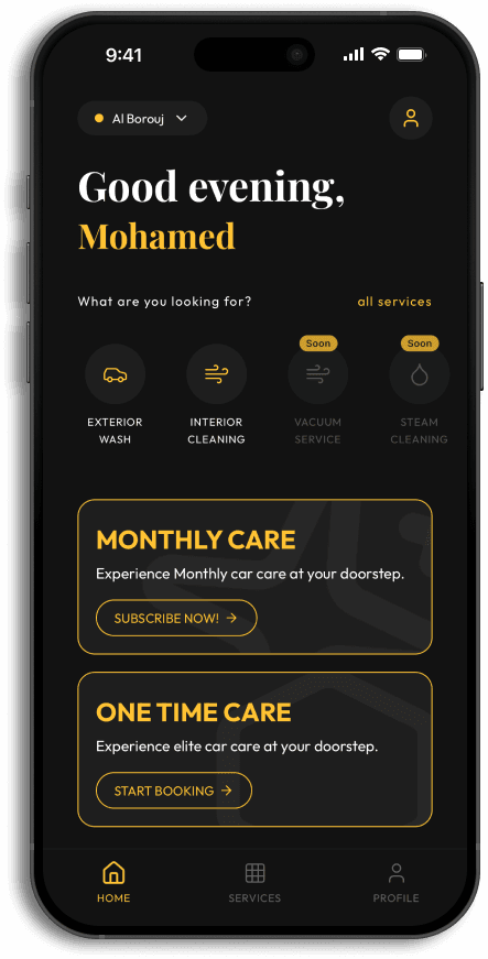 Carizmo App - Home